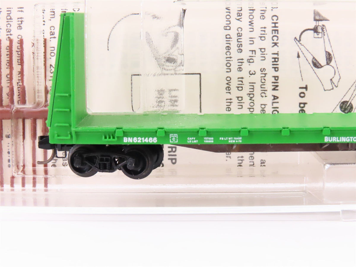 N Scale Kadee Micro-Trains MTL 54010 BN 61&#39;6&quot; Bulkhead Flat Car #621466