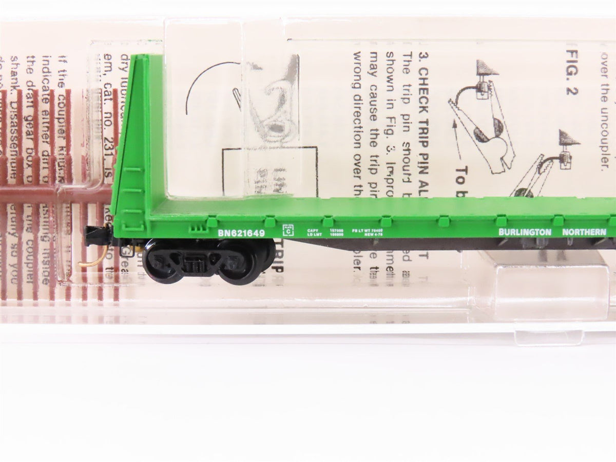 N Scale Kadee Micro-Trains MTL 54010 BN 61&#39;6&quot; Bulkhead Flat Car #621649