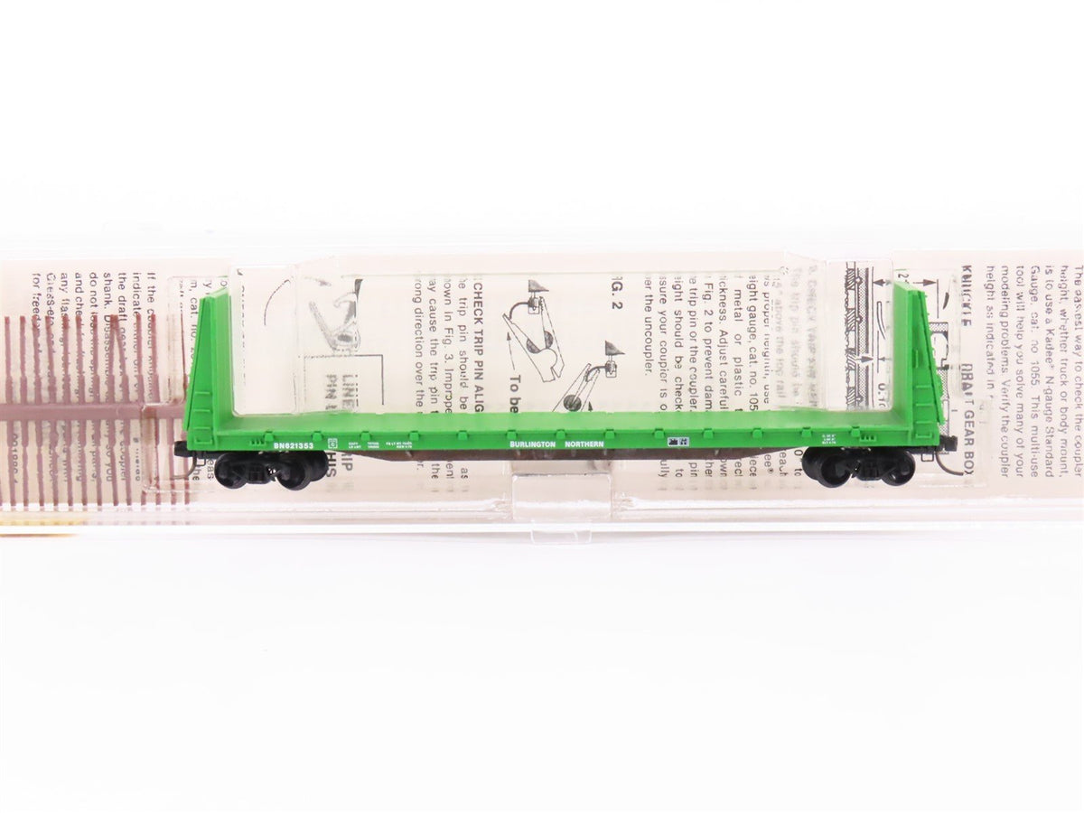 N Scale Kadee Micro-Trains MTL 54010 BN 61&#39;6&quot; Bulkhead Flat Car #621353