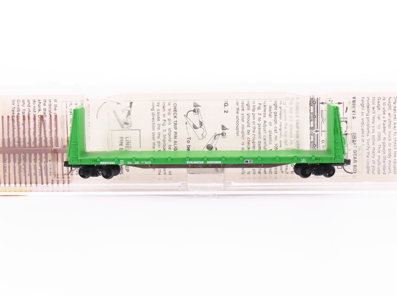 N Scale Kadee Micro-Trains MTL 54010 BN 61'6" Bulkhead Flat Car #621353