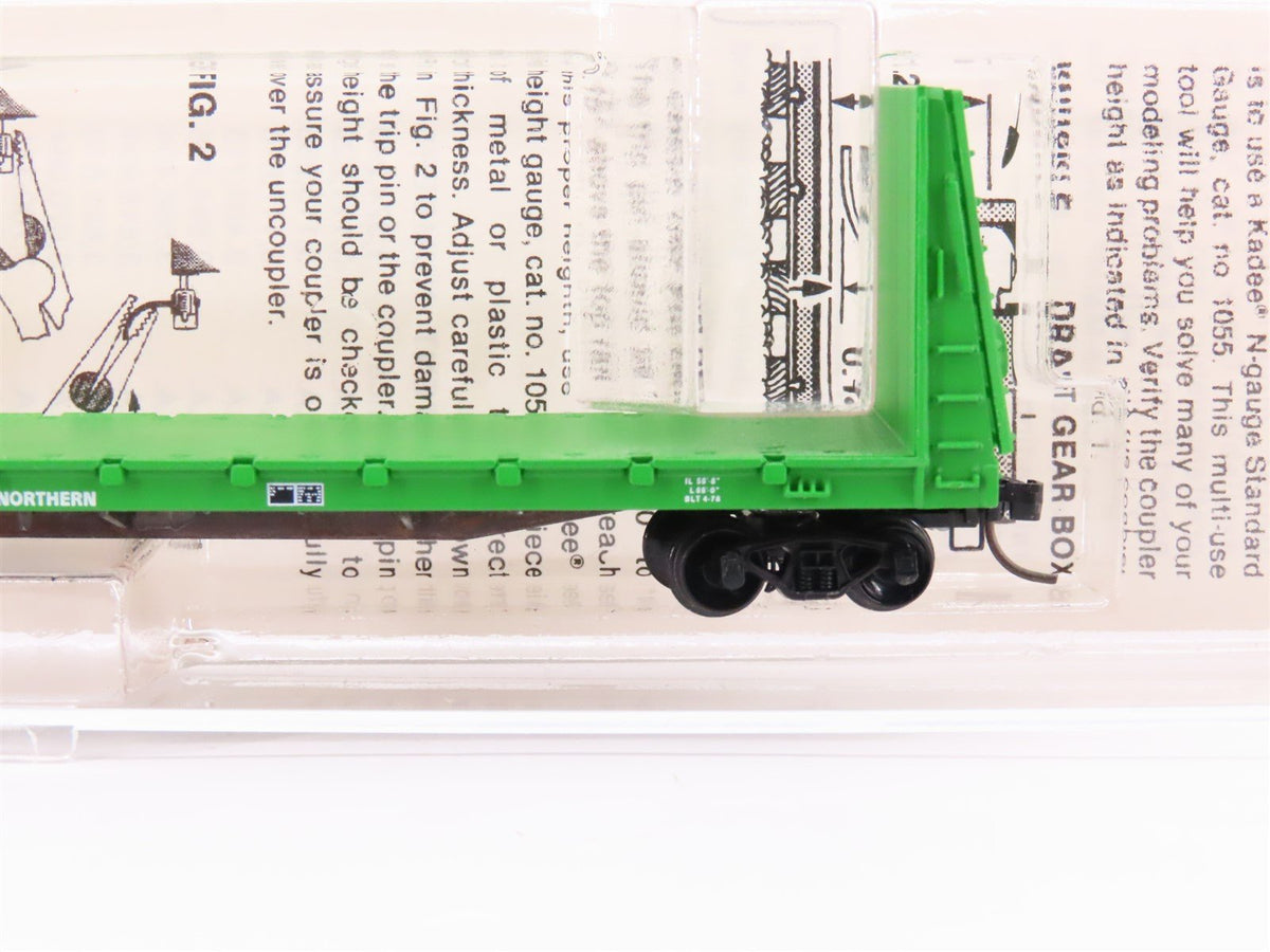 N Scale Kadee Micro-Trains MTL 54010 BN 61&#39;6&quot; Bulkhead Flat Car #621353