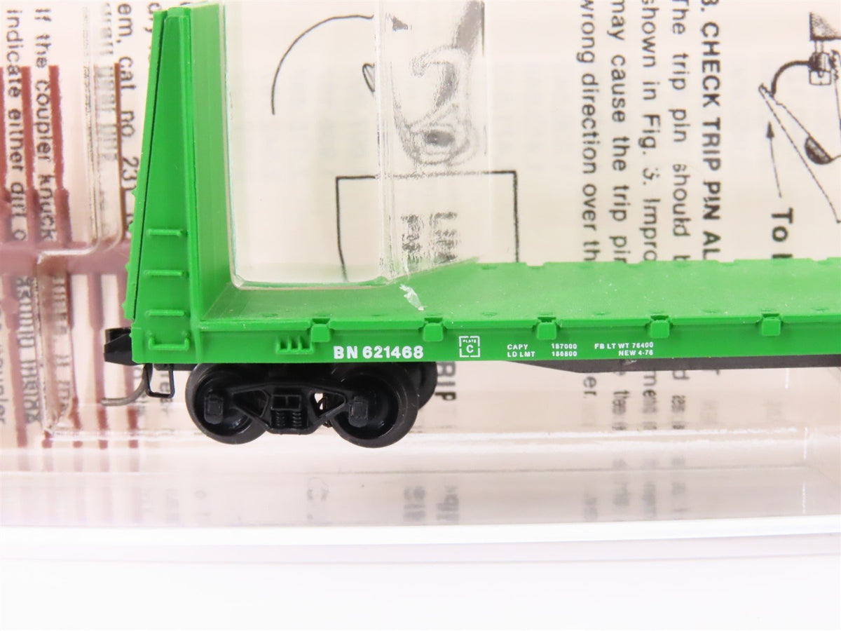 N Scale Kadee Micro-Trains MTL 54010 BN 61&#39;6&quot; Bulkhead Flat Car #621468