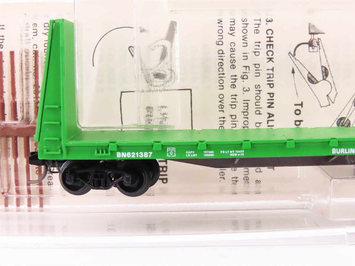 N Scale Kadee Micro-Trains MTL 54010 BN 61&#39;6&quot; Bulkhead Flat Car #621468