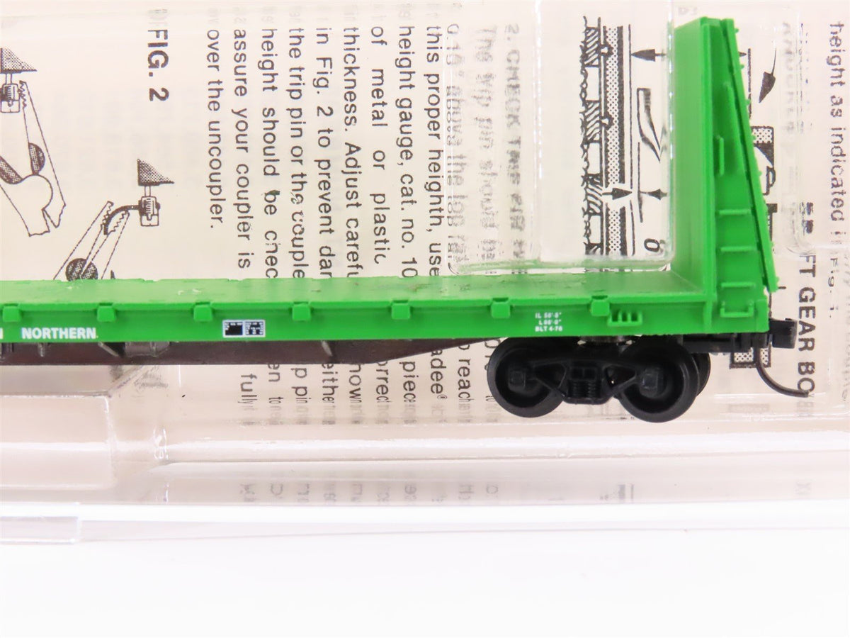 N Scale Kadee Micro-Trains MTL 54010 BN 61&#39;6&quot; Bulkhead Flat Car #621468