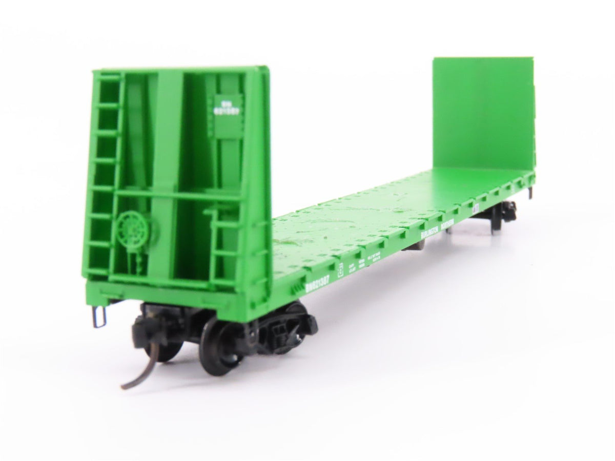 N Scale Kadee Micro-Trains MTL 54010 BN 61&#39;6&quot; Bulkhead Flat Car #621468