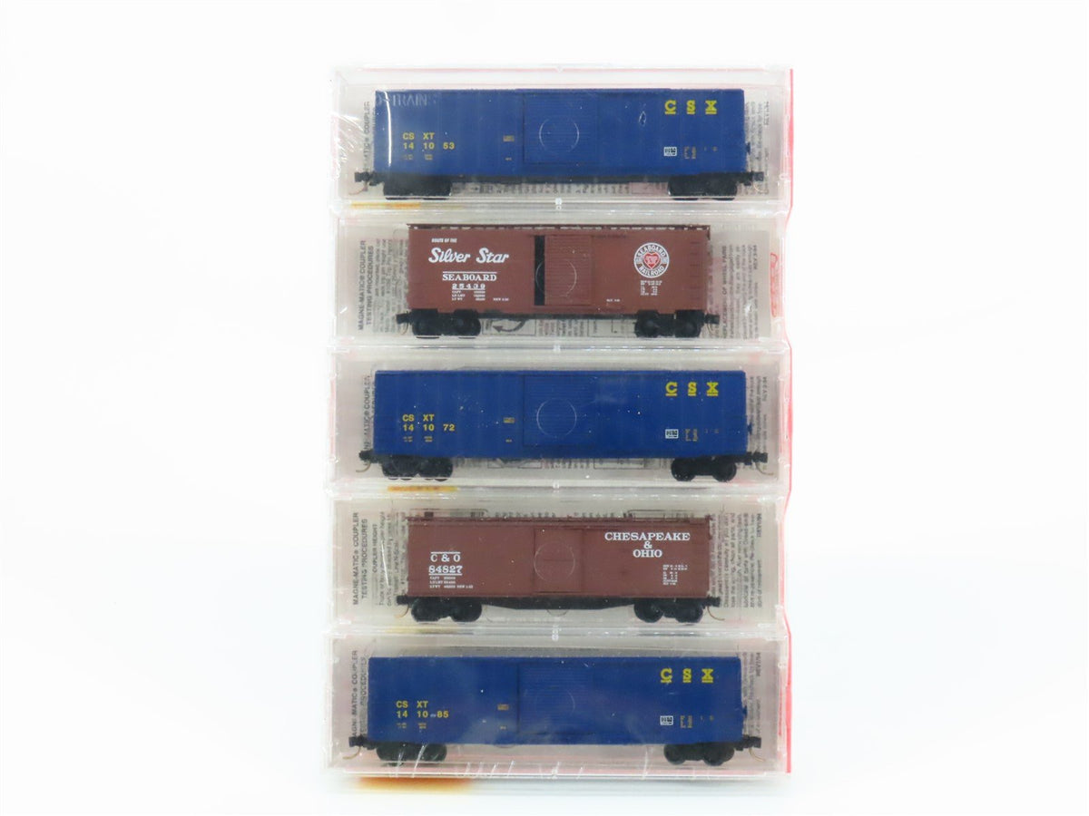 N Scale Micro-Trains MTL 19992 CSX Merger Bonus Bundle Box Car 5-Pack Sealed