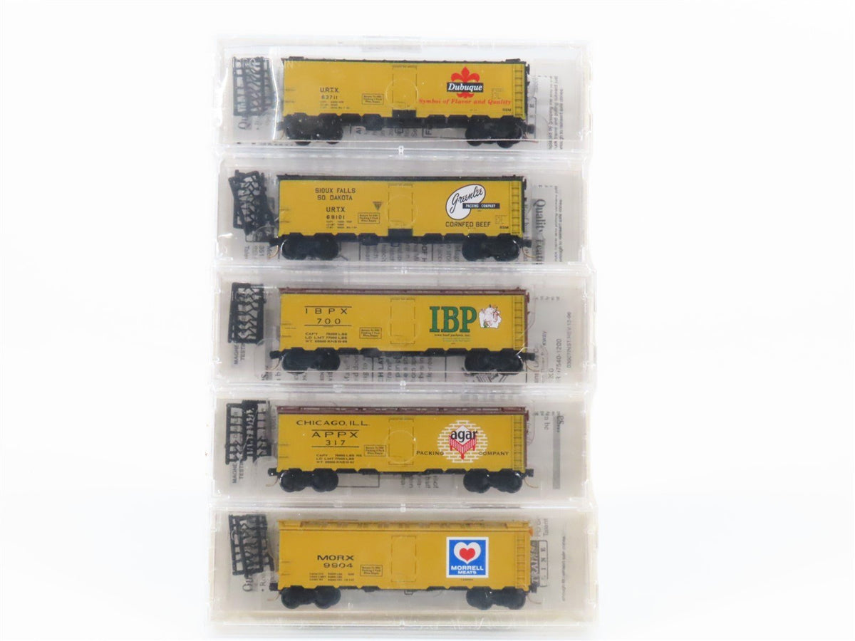 N Scale Micro-Trains MTL NSC Meat Packers 40&#39; Steel Ice Reefer 5-Pack Sealed