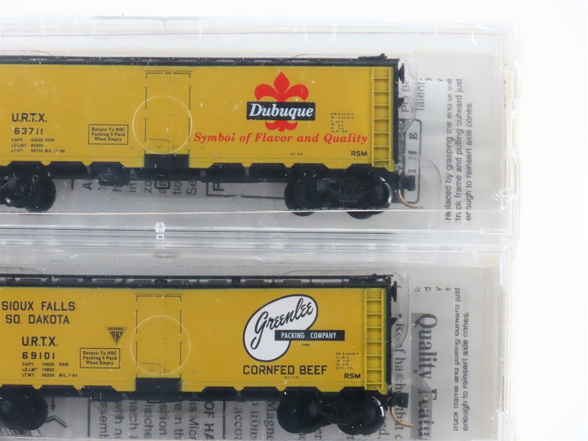 N Scale Micro-Trains MTL NSC Meat Packers 40&#39; Steel Ice Reefer 5-Pack Sealed