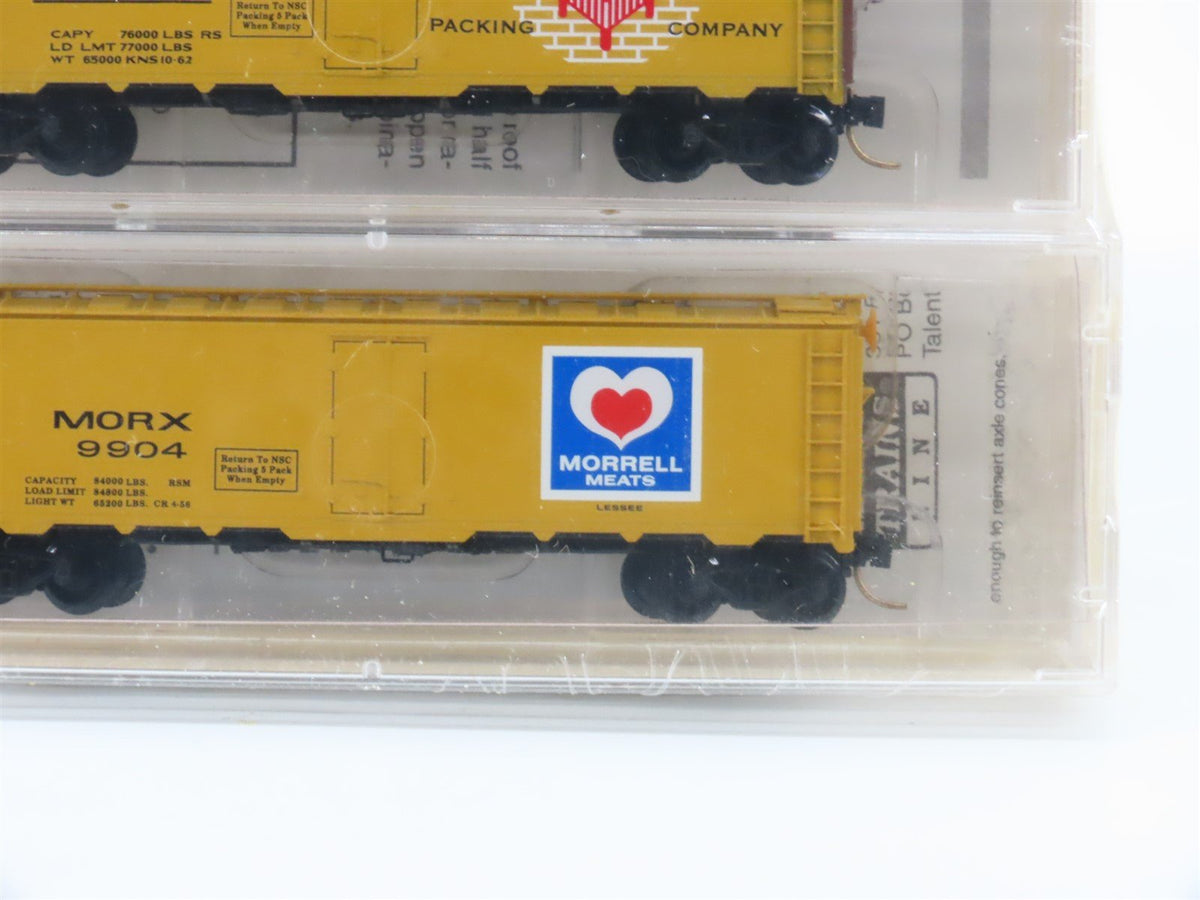 N Scale Micro-Trains MTL NSC Meat Packers 40&#39; Steel Ice Reefer 5-Pack Sealed