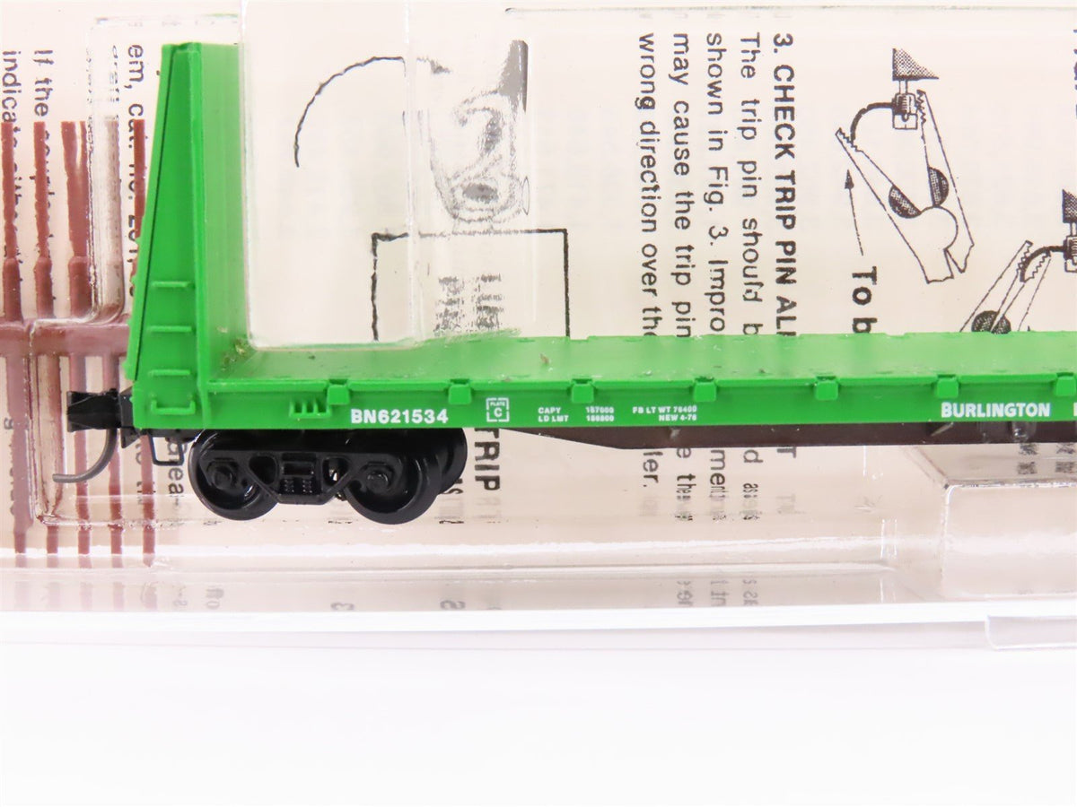 N Scale Kadee Micro-Trains MTL 54010 BN 61&#39;6&quot; Bulkhead Flat Car #621534