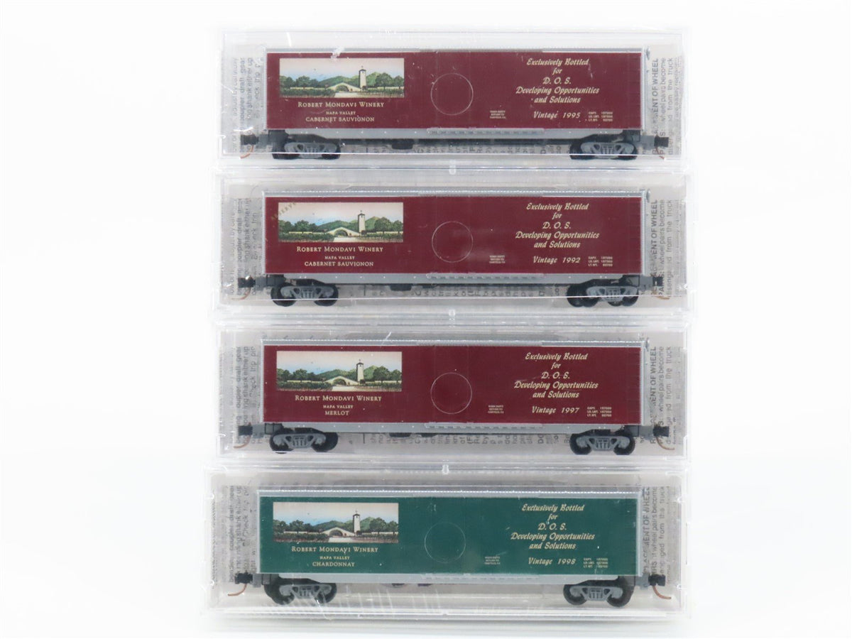 N Scale Micro-Trains MTL #50 Robert Mondavi Winery DOS Box Car 4-Pack Sealed