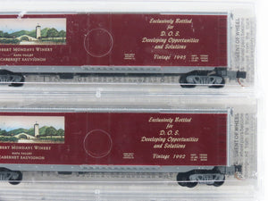 N Scale Micro-Trains MTL #50 Robert Mondavi Winery DOS Box Car 4-Pack Sealed