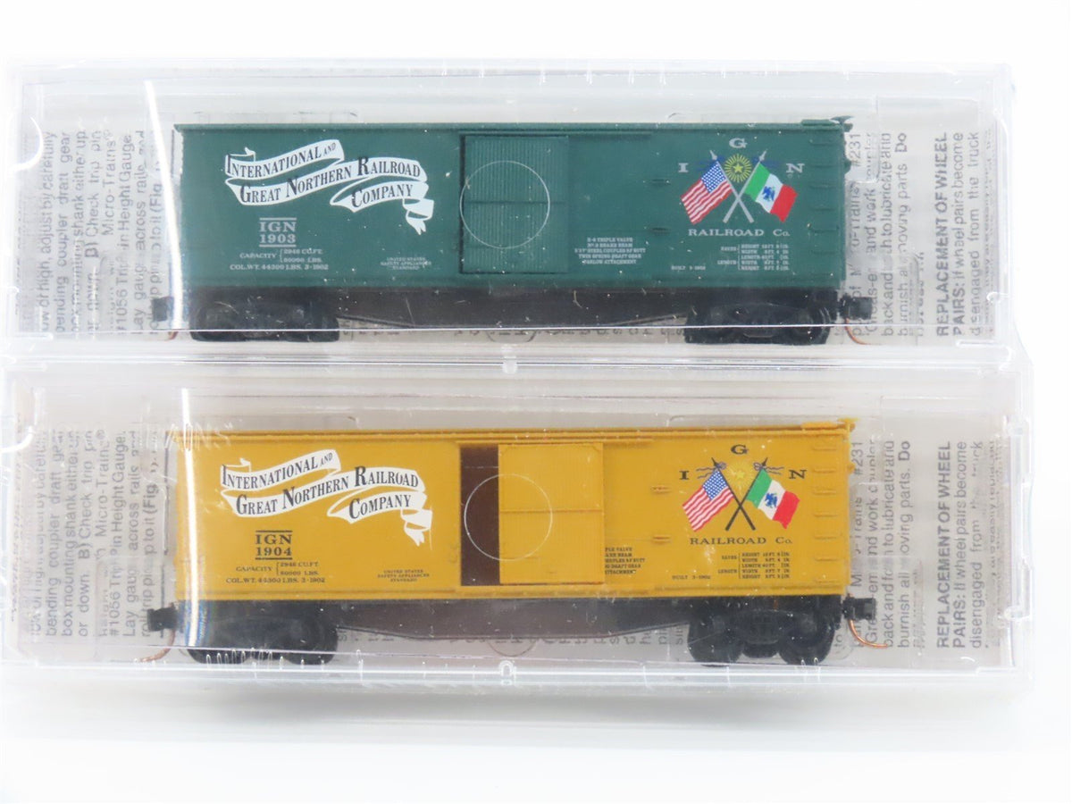 N Scale Micro-Trains MTL IGN International Great Northern Box Car 2-Pack Sealed