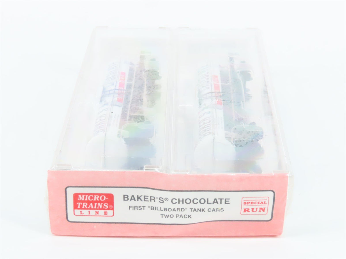 N Scale Micro-Trains MTL GATX Baker&#39;s Chocolate Billboard Tank Car 2-Pack Sealed