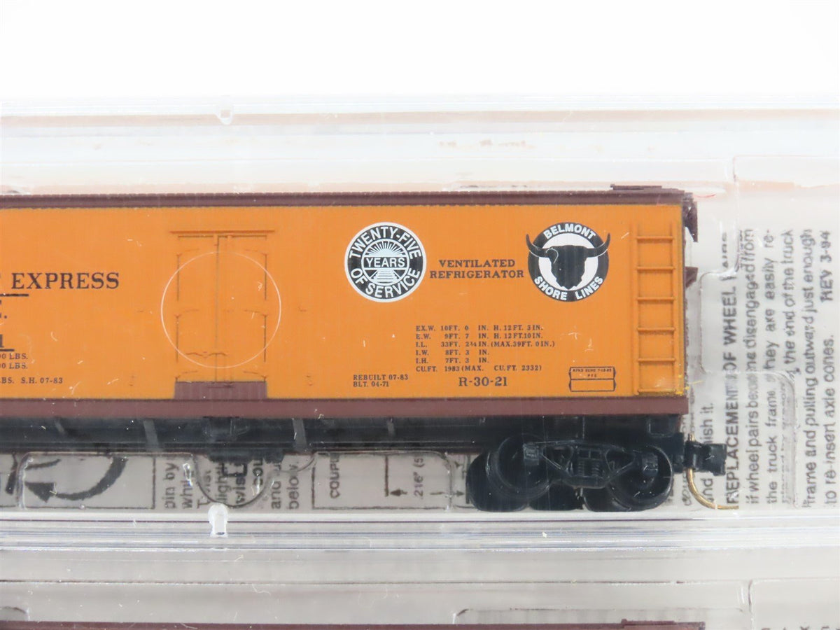 N Scale Micro-Trains MTL PFE Belmont Shore Railroad Club Reefer 2-Pack Sealed