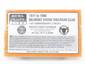 N Scale Micro-Trains MTL PFE Belmont Shore Railroad Club Reefer 2-Pack Sealed