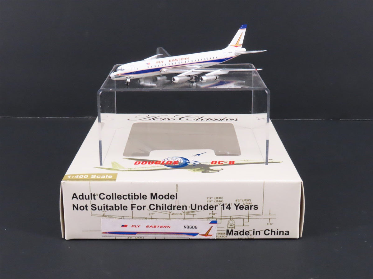 1:400 Scale Aero Classics Die-Cast Fly Eastern Douglas DC-8-21 Airliner #N8606