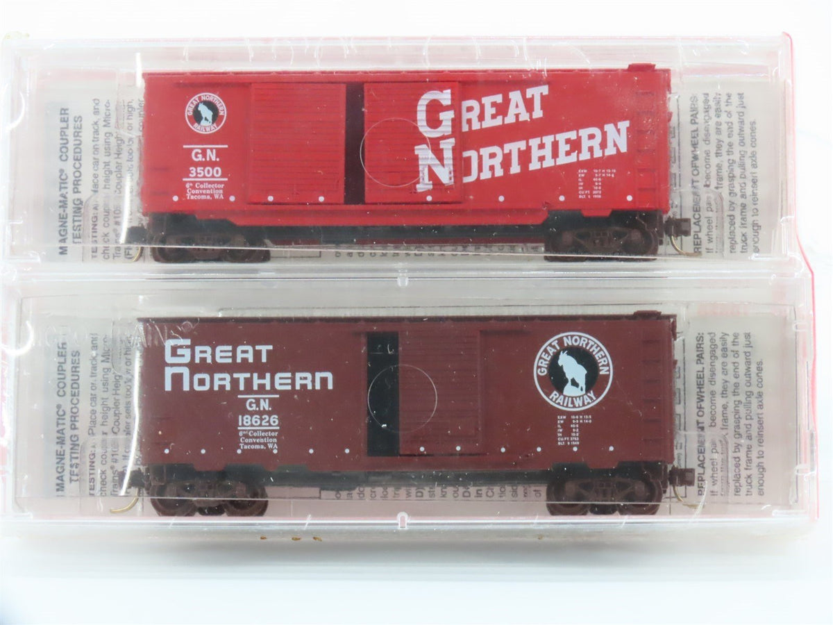 N Scale Micro-Trains MTL Special Run GN Great Northern 40&#39; Box Car 2-Pack Sealed