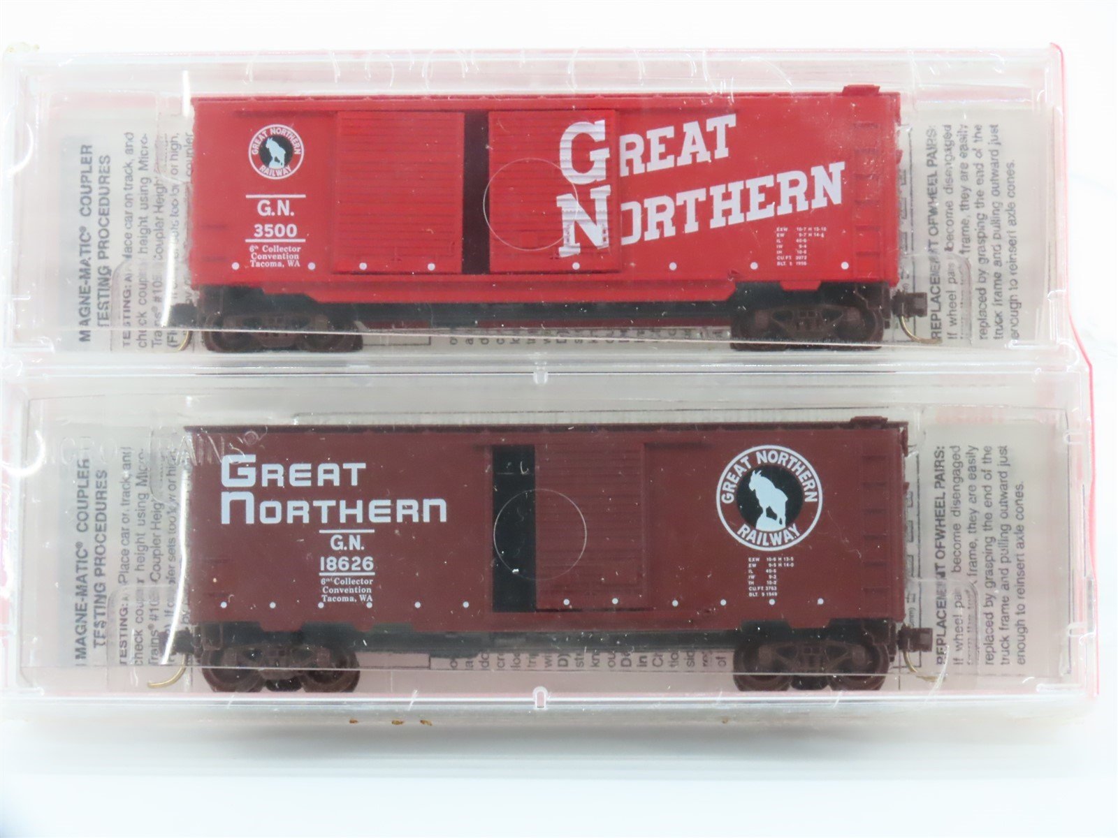 N Scale Micro-Trains MTL Special Run GN Great Northern 40' Box Car 2-Pack Sealed