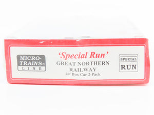 N Scale Micro-Trains MTL Special Run GN Great Northern 40' Box Car 2-Pack Sealed