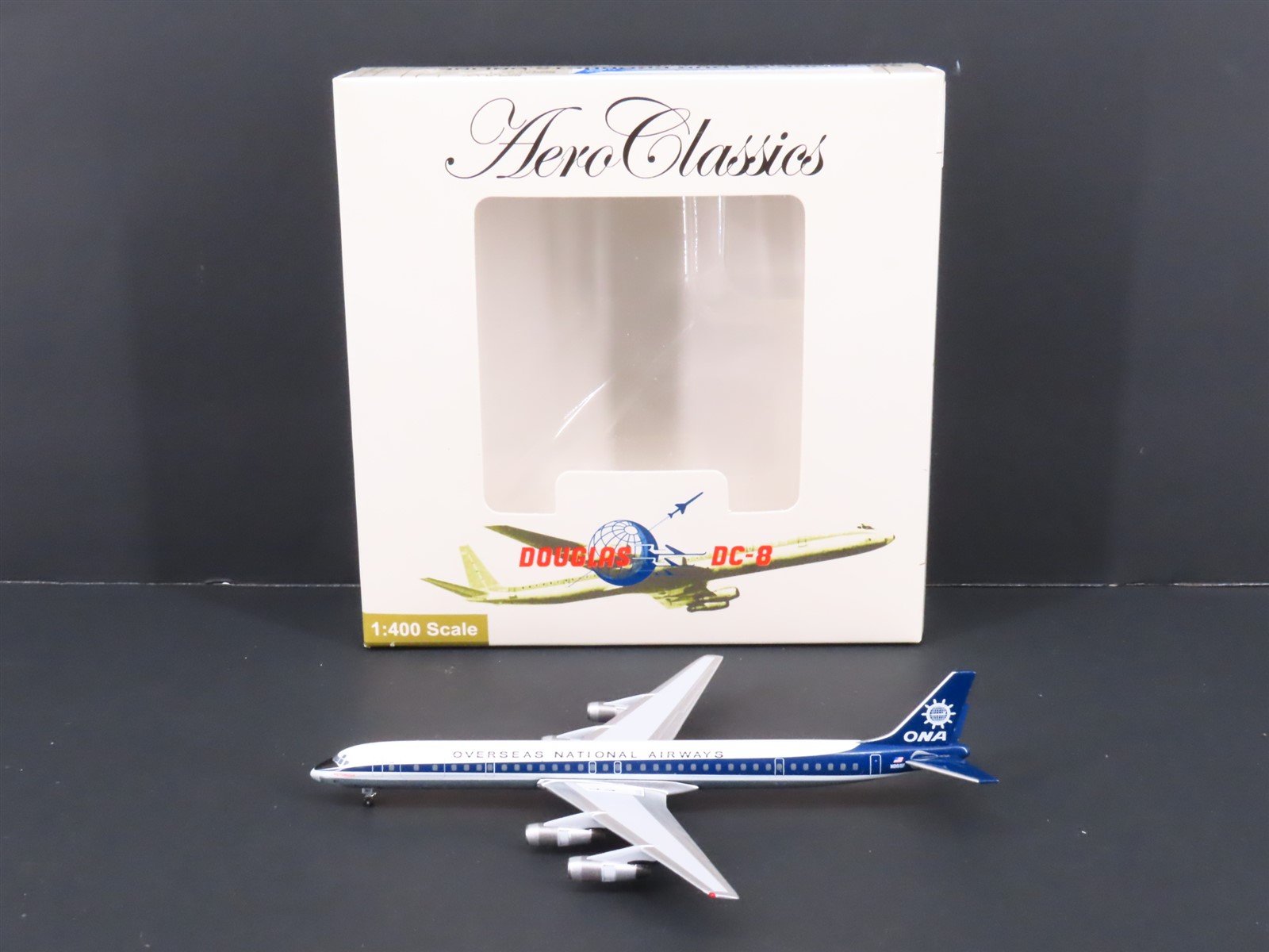 1:400 Scale Aero Classics Die-Cast ONA Overseas National Douglas DC-8 Airliner
