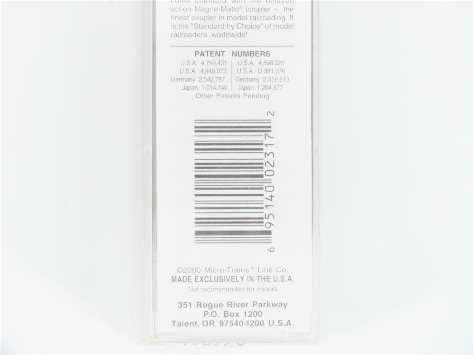 N Micro-Trains MTL 23160 NYC New York Central 40' Double Door Box Car #70096