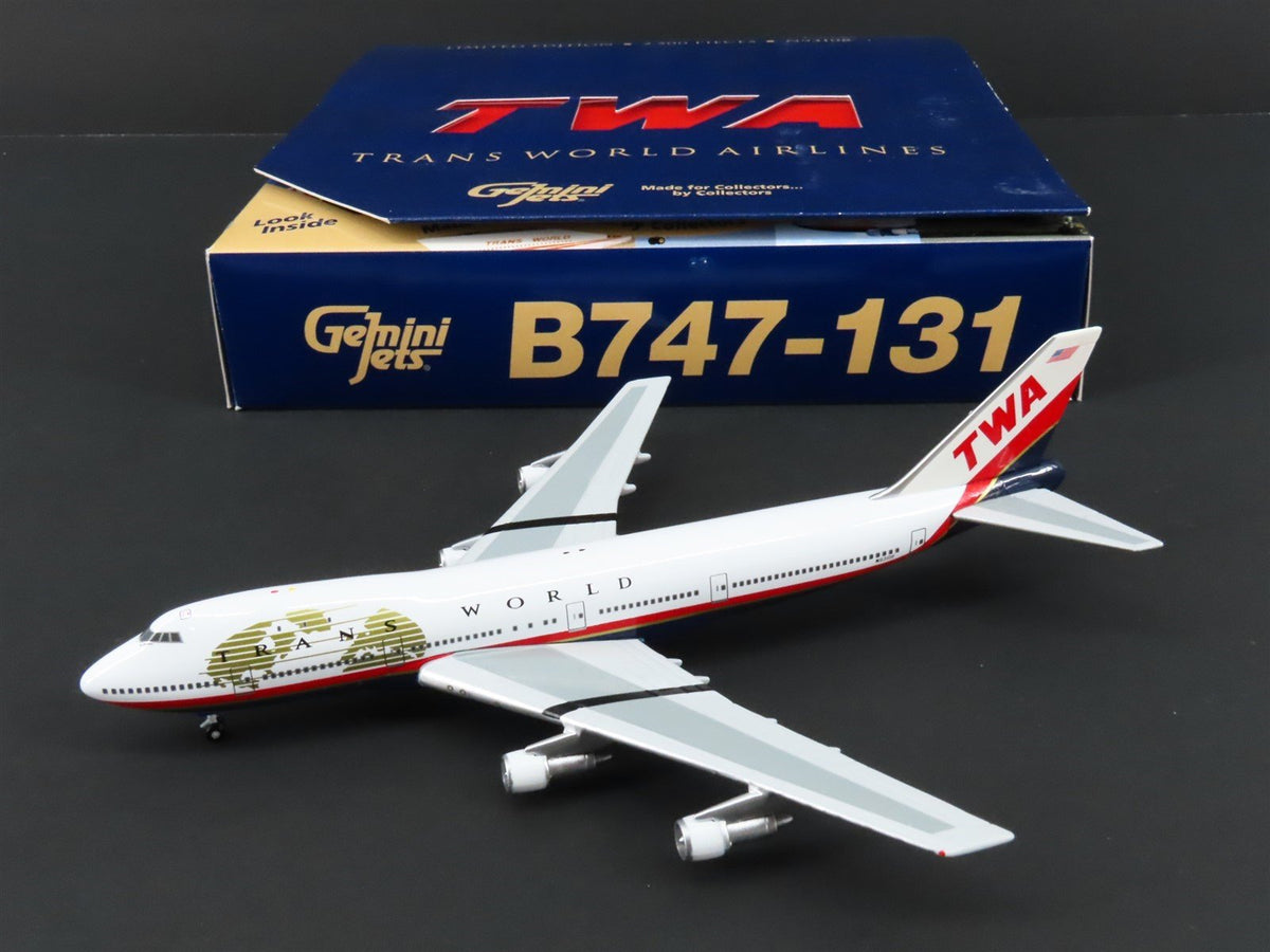 1:400 Scale Gemini Jets TWA Trans World Boeing B747-131 Airliner #N93108