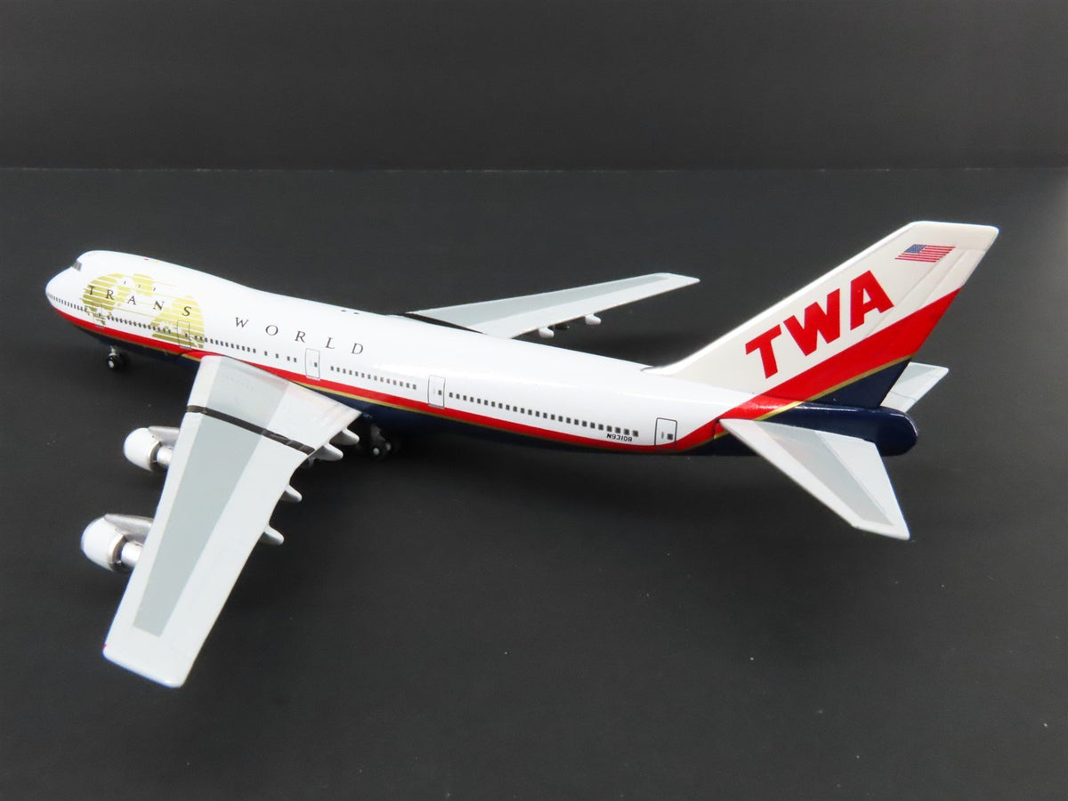 1:400 Scale Gemini Jets TWA Trans World Boeing B747-131 Airliner #N93108