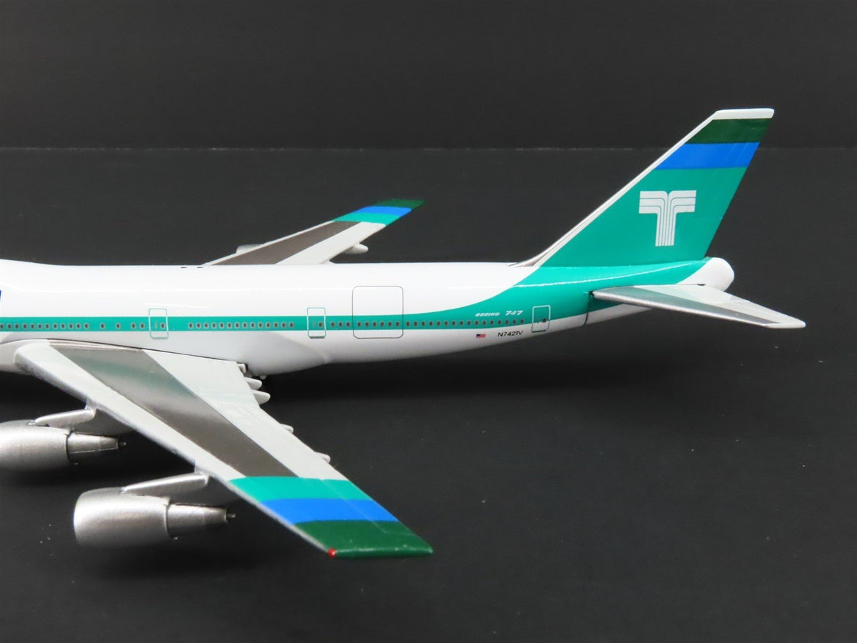 1:400 Scale Gemini Jets Die-Cast Transamerica Boeing B747-200 Airliner #N742TV