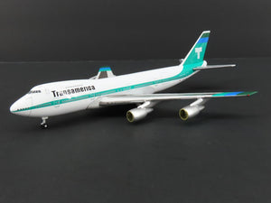 1:400 Scale Gemini Jets Die-Cast Transamerica Boeing B747-200 Airliner #N742TV