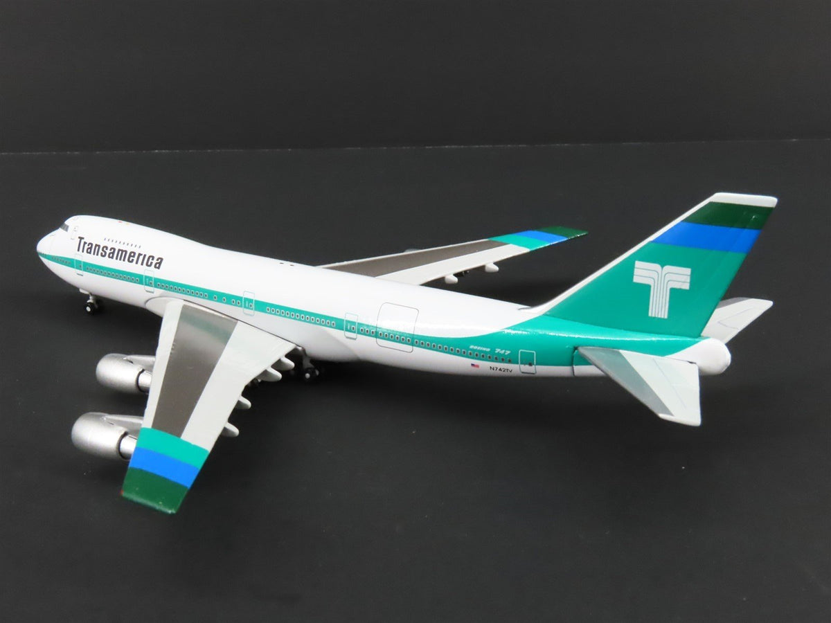 1:400 Scale Gemini Jets Die-Cast Transamerica Boeing B747-200 Airliner #N742TV