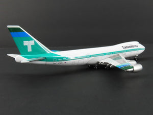 1:400 Scale Gemini Jets Die-Cast Transamerica Boeing B747-200 Airliner #N742TV