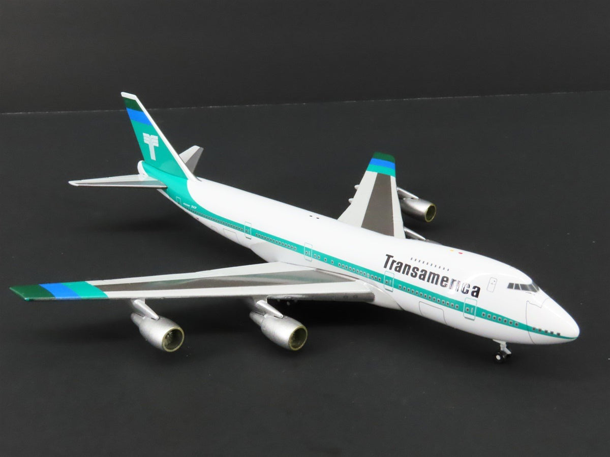 1:400 Scale Gemini Jets Die-Cast Transamerica Boeing B747-200 Airliner #N742TV