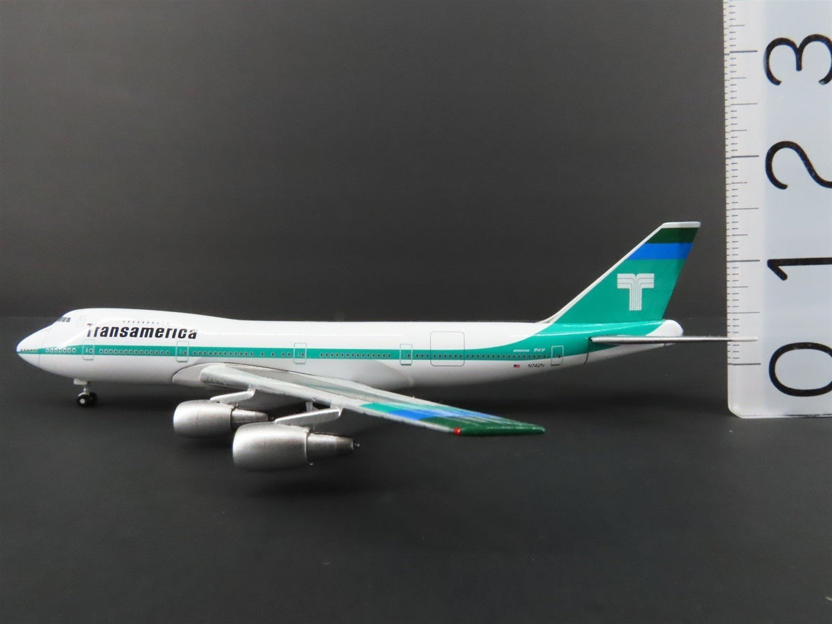 1:400 Scale Gemini Jets Die-Cast Transamerica Boeing B747-200 Airliner #N742TV