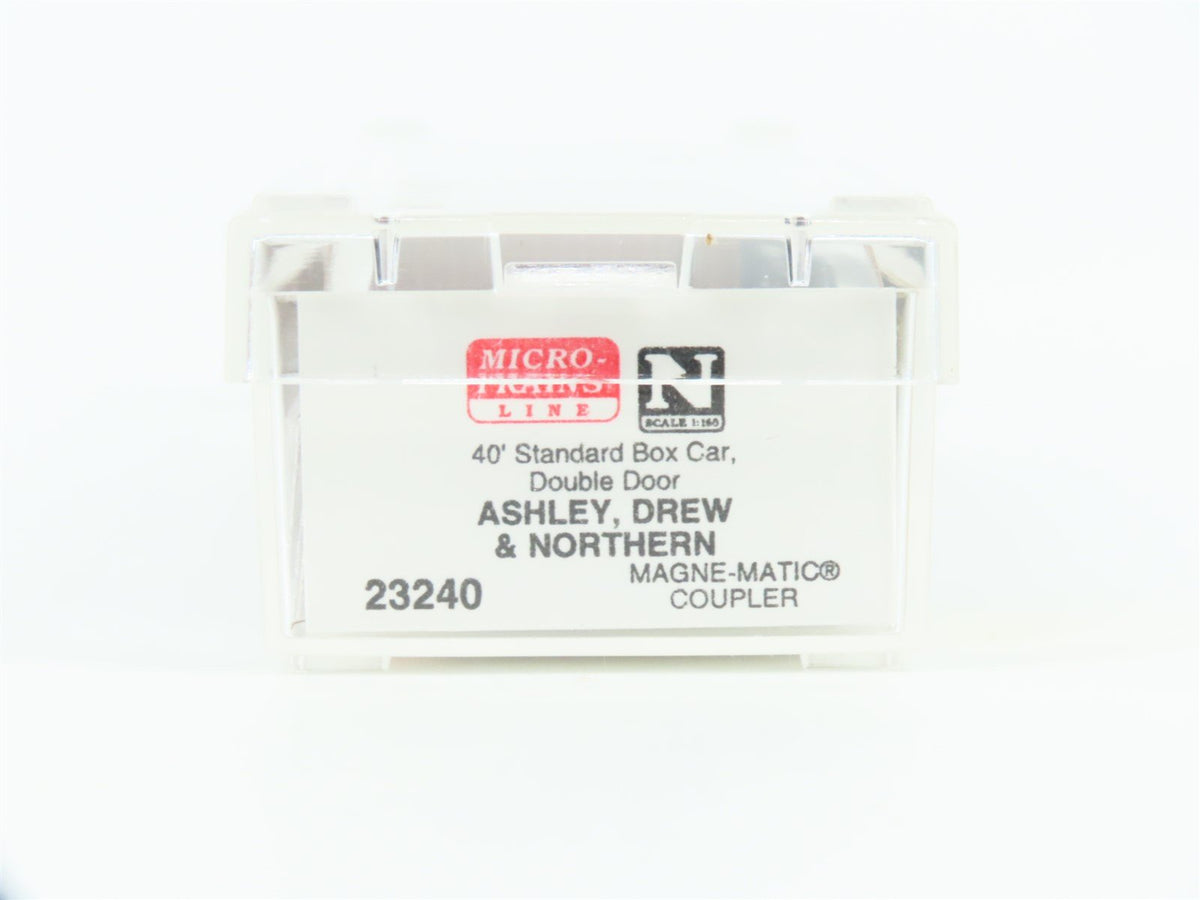 N Scale Micro-Trains MTL 23240 AD&amp;N Ashley Drew &amp; Northern 40&#39; Box Car #2413