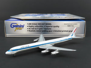 1:400 Scale Gemini Jets GJUAL097 United McDonnell Douglas DC-8 Airliner #N8073U