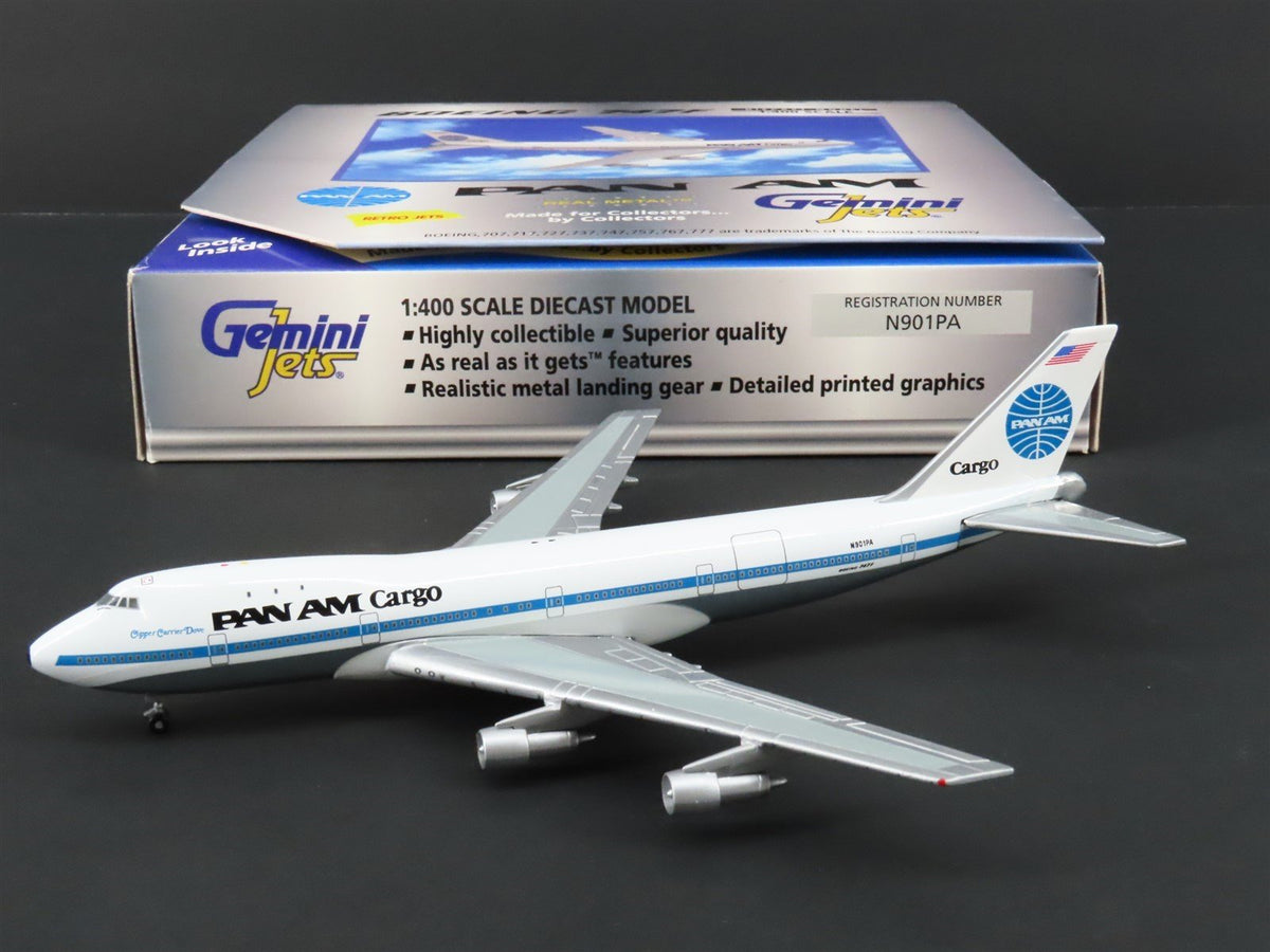 1:400 Scale Gemini Jets GJPAA093 Die-Cast Pan Am Cargo Boeing B747F #N901PA