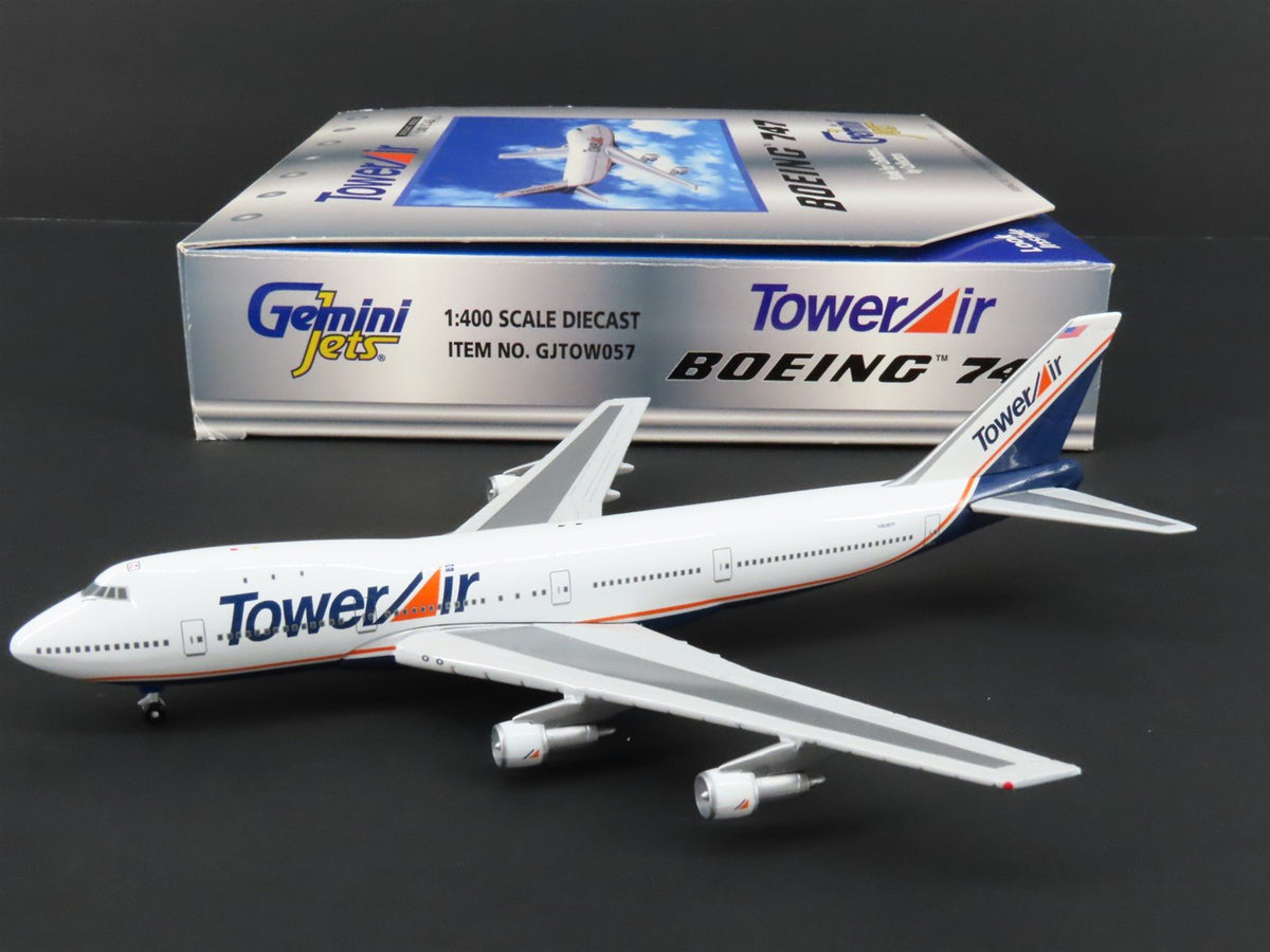 1:400 Scale Gemini Jets GJTOW057 Die-Cast Tower Air Boeing B747 Airliner #N606FF