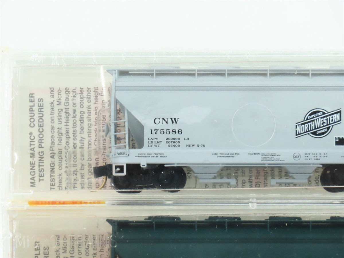 N Micro-Trains MTL 92102 CNW Chicago &amp; North Western 2-Bay Hopper 2-Pack Sealed