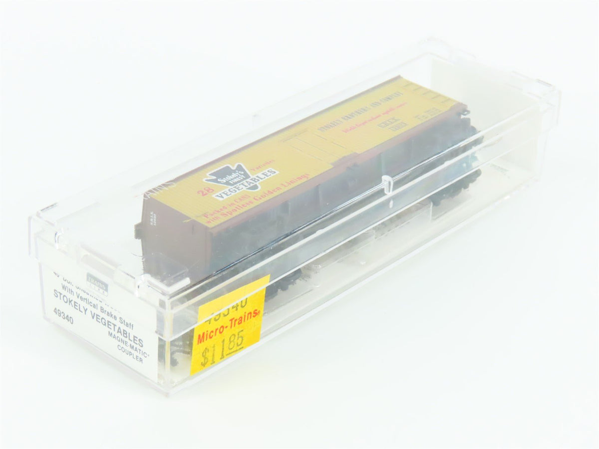 N Scale Micro-Trains MTL 49340 SBIX Stokely Vegetables 40&#39; Reefer #12933