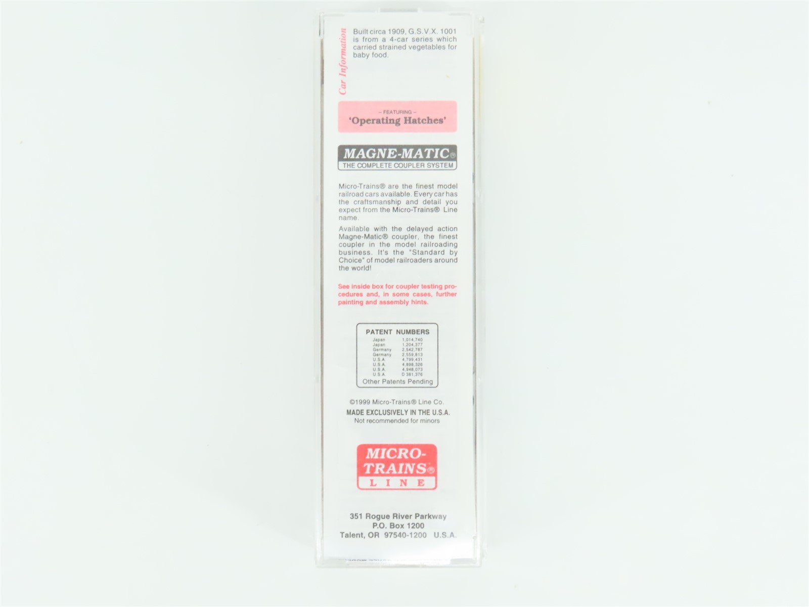 N Scale Micro-Trains MTL 49330 GSVX Gerber Products Company 40' Reefer #1001