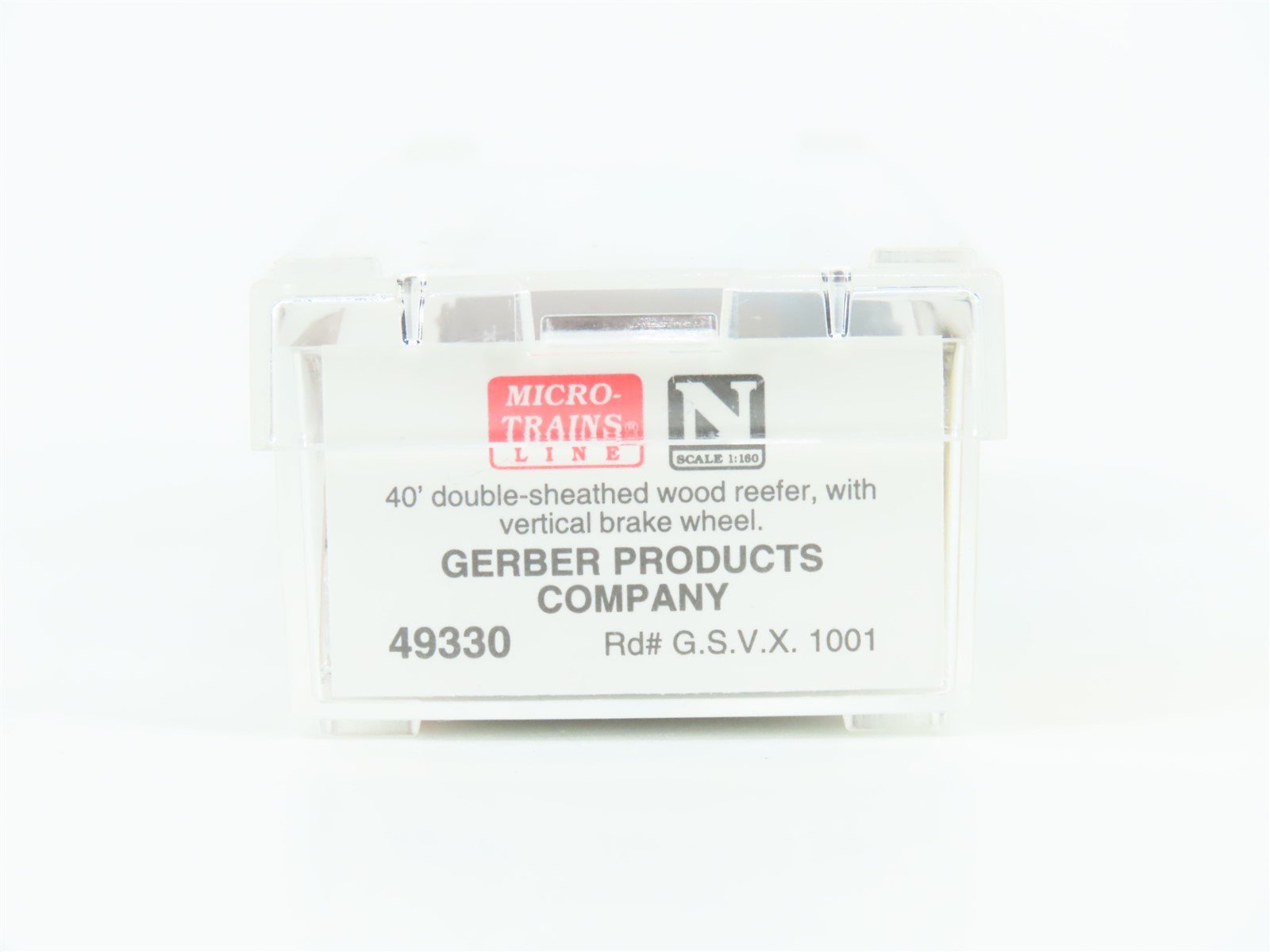N Scale Micro-Trains MTL 49330 GSVX Gerber Products Company 40' Reefer #1001