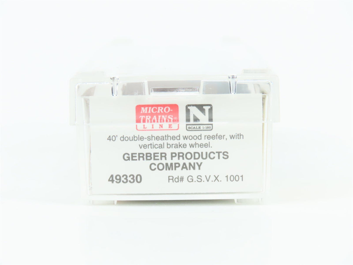 N Scale Micro-Trains MTL 49330 GSVX Gerber Products Company 40&#39; Reefer #1001