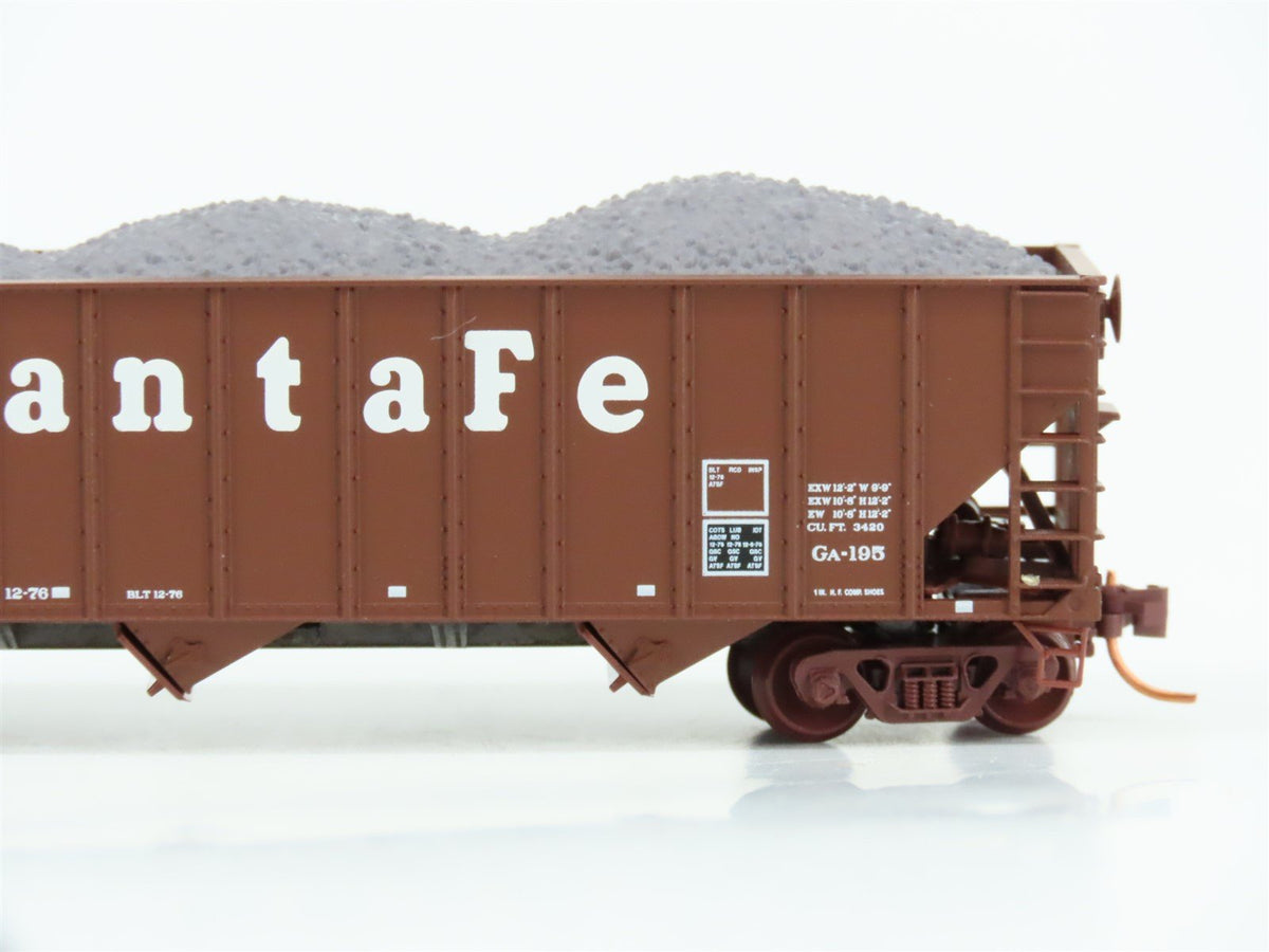 N Scale Micro-Trains MTL 108120.1 ATSF Santa Fe 3-Bay Hopper #179655 w/ Load