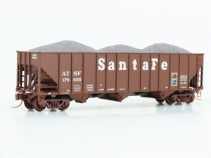 N Scale Micro-Trains MTL 108120.1 ATSF Santa Fe 3-Bay Hopper #179655 w/ Load