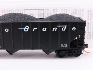 N Scale Micro-Trains MTL 108060 D&RGW Rio Grande 3-Bay Hopper #14689 w/ Load