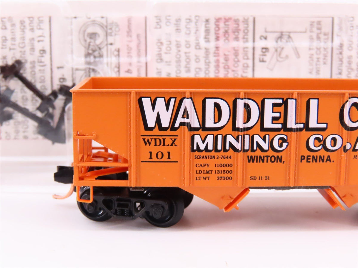 N Scale Micro-Trains MTL 56350 WDLX Waddell Coal Mining 2-Bay Open Hopper #101