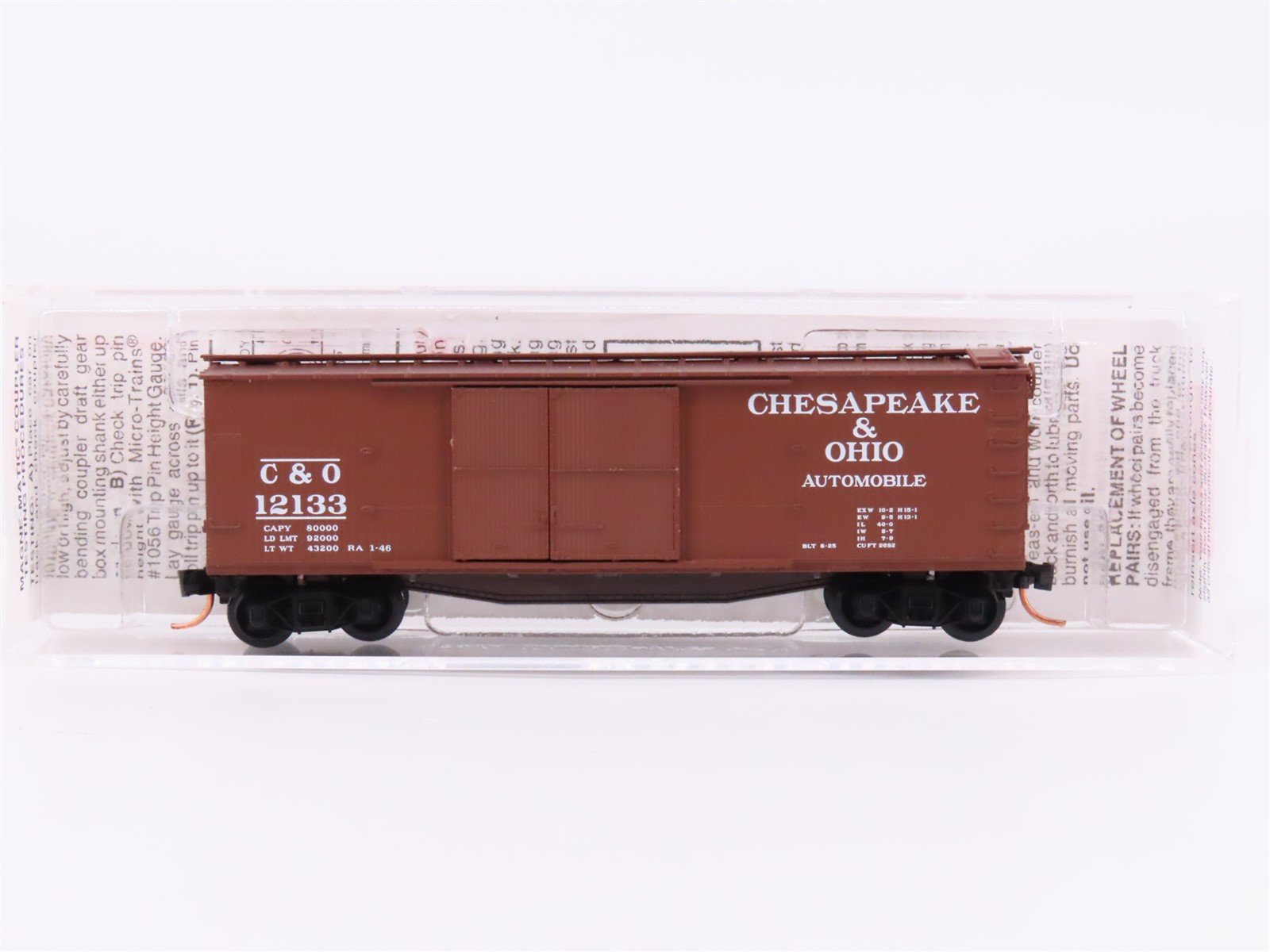 N Scale Micro-Trains MTL 43070 C&O Chesapeake & Ohio Railroad 40' Box Car #12133