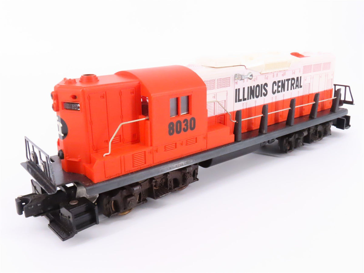 O Gauge 3-Rail Lionel IC Illinois Central GP9 Diesel Locomotive #8030