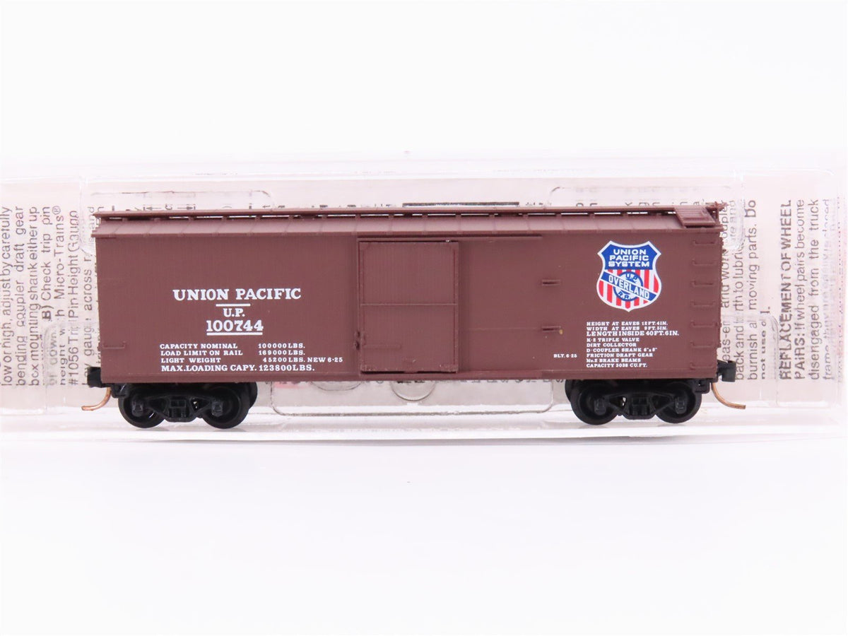 N Scale Micro-Trains MTL 39210 UP Union Pacific Overland 40&#39; Box Car #10744